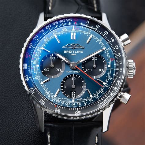 breitling navitimer power reserve|breitling navitimer blue and black.